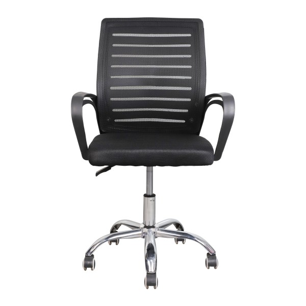 Modern Mesh Chair Office with Metal Base and Breathable Backrest