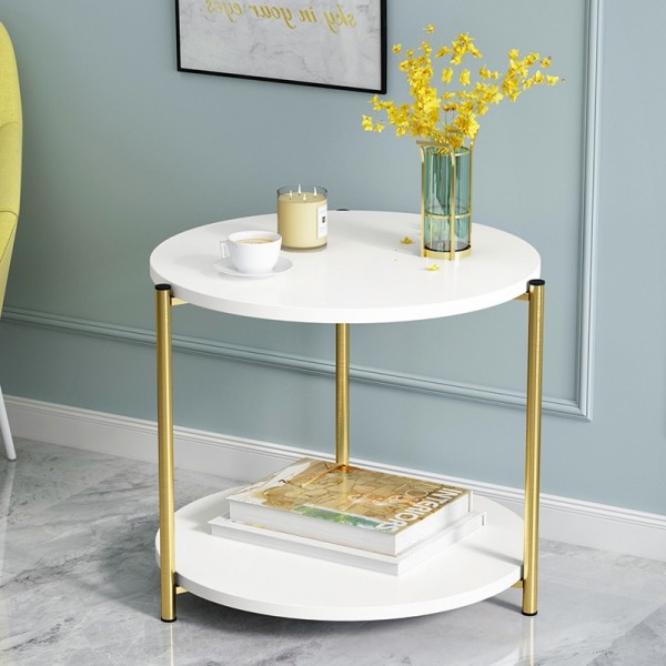 Wood Coffee Table - Industrial Carbon Steel Frame with Natural Wood Center Table